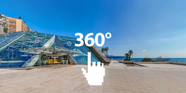 35 000 m2 du Majestueux Grimaldi Forum de Monaco en 360